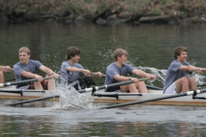 Boys rowing crew