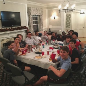 WR - Boys eating in HH living room